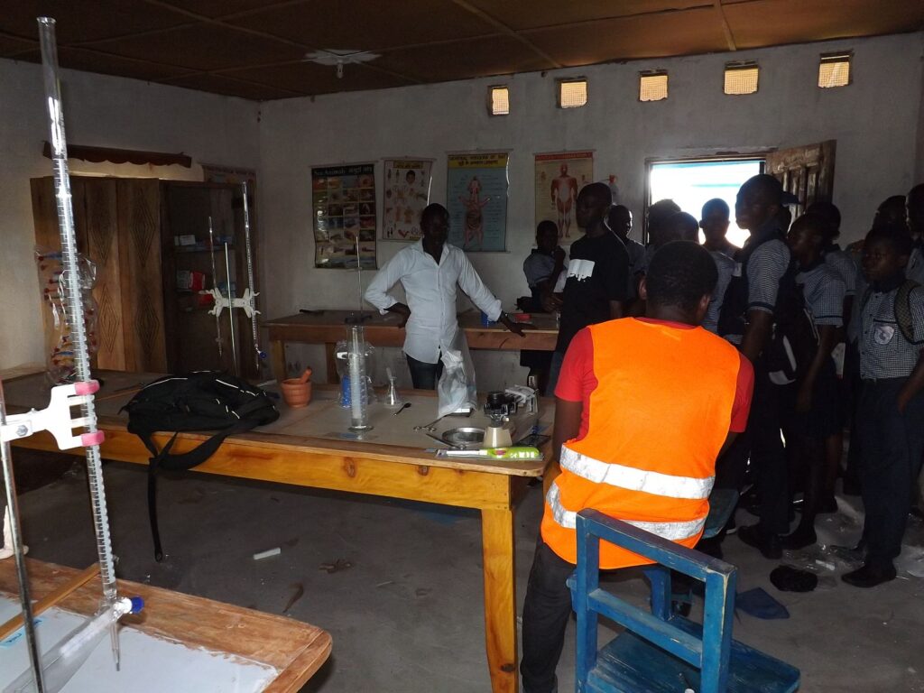 CASS school archive photograph — Science Lab Class